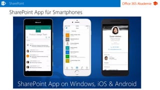 Office 365 Akademie
SharePoint App für Smartphones
SharePoint
 
