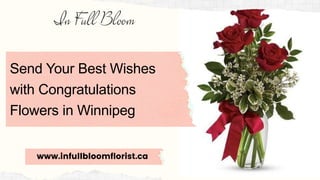 Send Your Best Wishes
with Congratulations
Flowers in Winnipeg
www.infullbloomflorist.ca
 