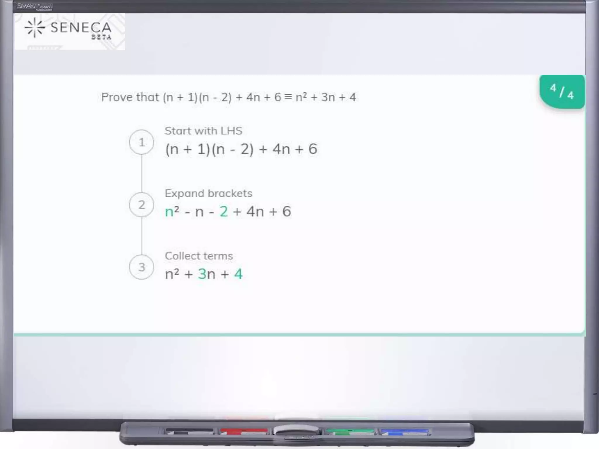 Seneca learning - Mathematics examples
