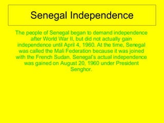 Senegal summary