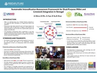 Sustainable Intensification Assessment Framework for Dual Purpose Millet and Livestock Integration in Senegal