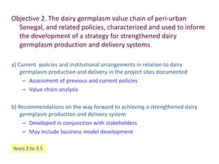 Improved food and nutritional security from better utilisation of dairy cattle breed / cross-breed types in Senegal 