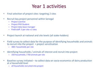 Improved food and nutritional security from better utilisation of dairy cattle breed / cross-breed types in Senegal 