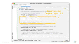 Berechnung der
Outputs Layer 1 & 2
 