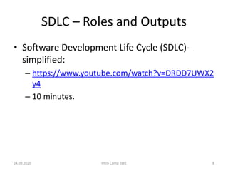 Sldc Roles Seng 123 3-sdlc | PDF