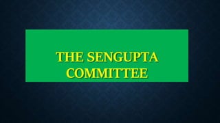 THE SENGUPTA
COMMITTEE
 