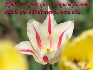 Ajuda-nos para que a ninguém façamos
aquilo que não desejamos para nós...
 