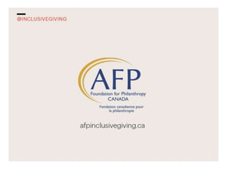 Inclusive Giving, AFP Leadership Academy, Houston 2012