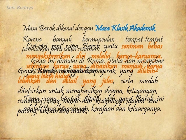 Seni Barok dan Rokoko Seni Barok dan Rokoko