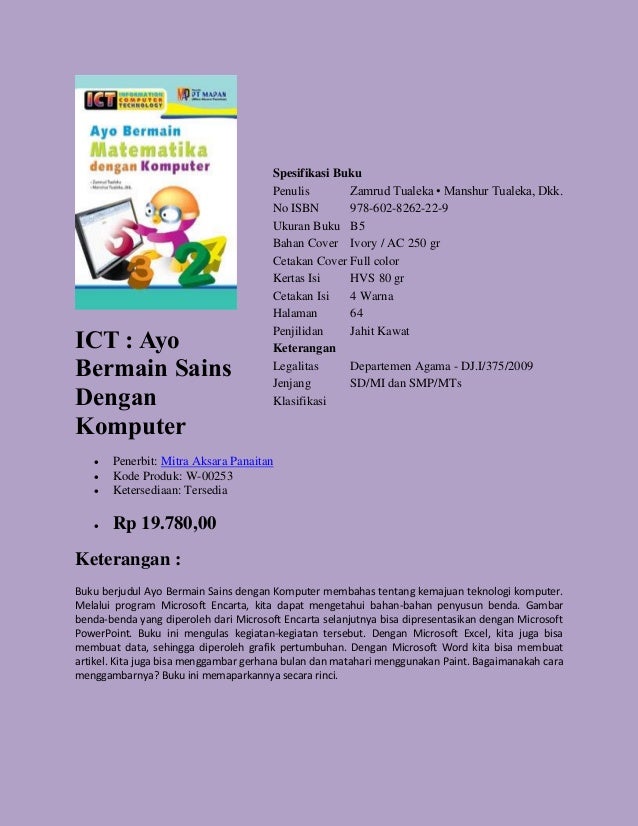 Buku Pengayaan Seni, Budaya dan Ketrampilan, dipasarkan 