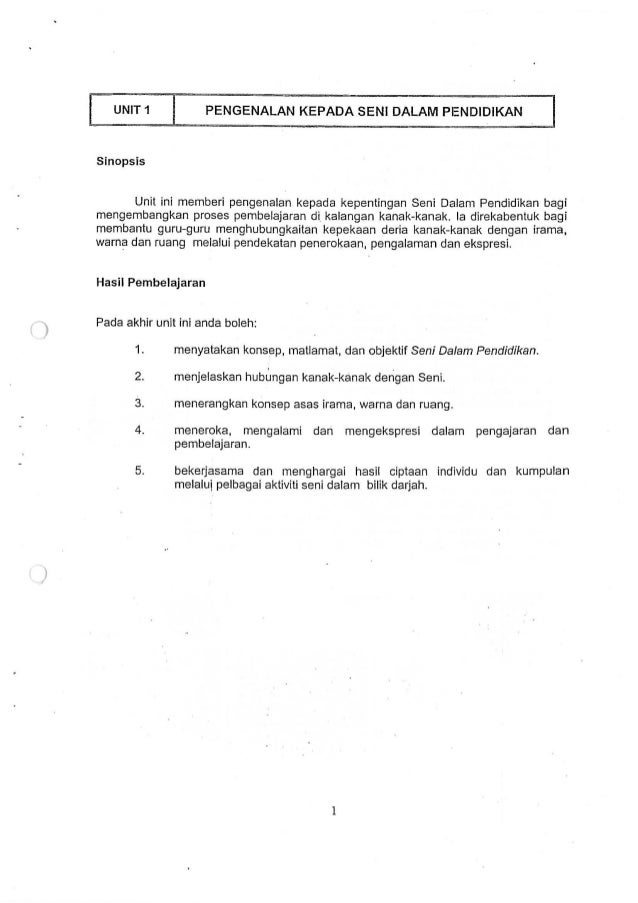 Seni dlm pendidikan m1