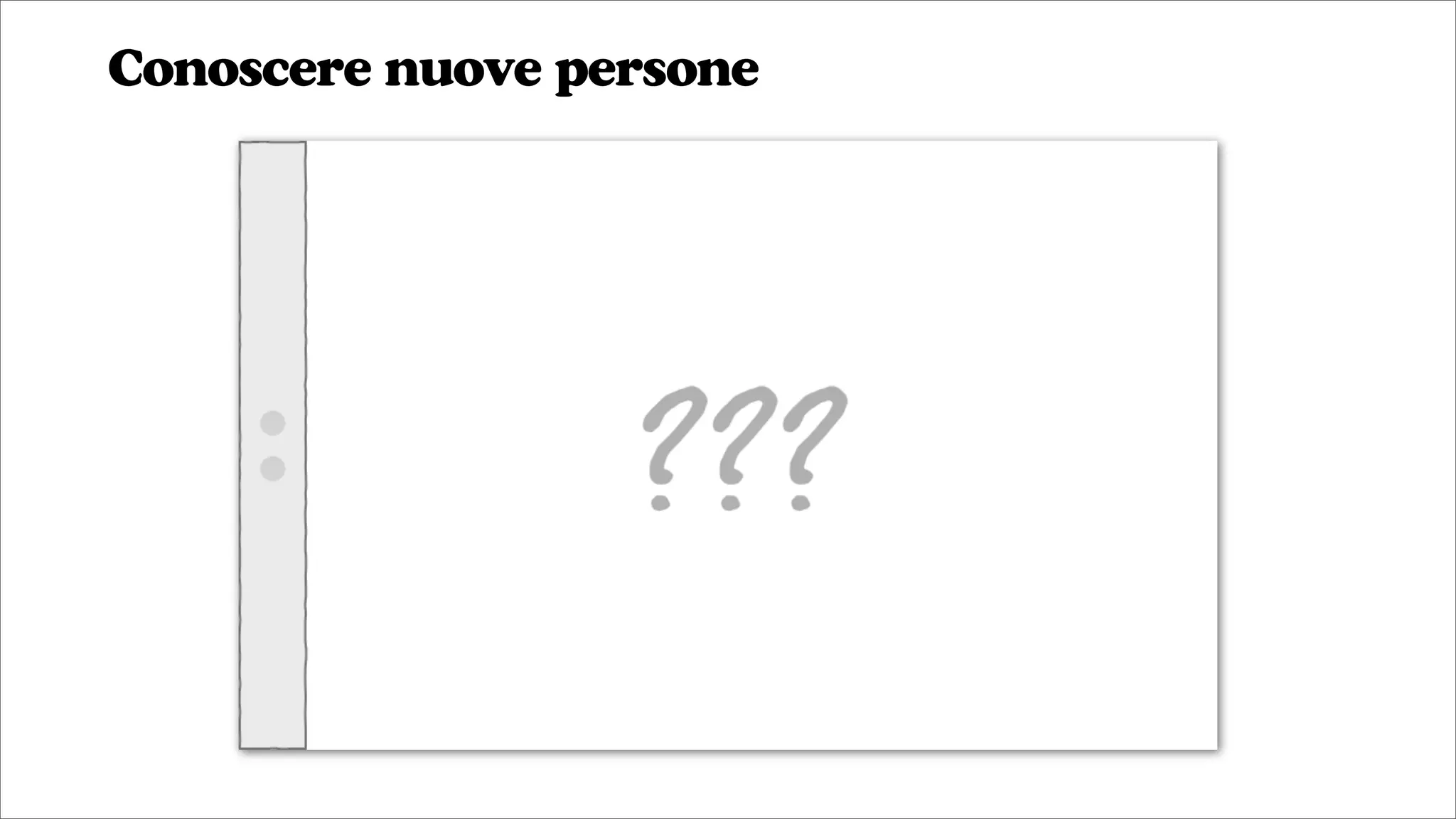 Conoscere nuove persone
 