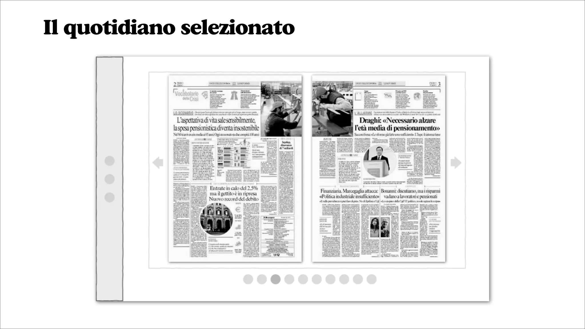 Il quotidiano selezionato
 