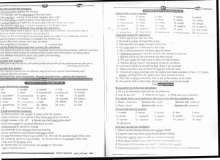 nd and correct the ntistakes:
lisfessg!3l-play games for tnoneY
The Olympic Games take pleee every four years
She has beer-r ,:,'orking for the sante company since 1990
Football brinqs peoples togeiher ,ryhen their tearr-.s do it
l've been learning English for 2O years and I still don't knov",.'ery irltrch
The siudents tE_K_e t!_l! to answer questions in the Enqlish class
iaqlhelg!_S!U!.S_p1 9S_AS ell e n a n s',v e r t h e q tt e s t i o n s :
You can hardly rleet a peisoir who is not intercslctl in fr;rrllr.r I [)colrle - iir--r lrlar; it
rtch it or speak and sorlretirnes clirariel aboLrl i
TlreTe atte tlre continental clrarnpronships which arc c;rll^:il 1t-rr1r oi Natrons) and the
:st fascinatittg chantpionship in fr.totbtrll is the (World tJLrp;
As it is the rnost po1-rular sport over the world
the malority of colrrrtries 5 a nrovie star
:ad the follo.q!1g1la51;,lqq tlrerr arrswcr tlrc. r1ucstiq49l
The idea ctI thrr r;lrtrc;w:rs lcr lrrrrl,l lrr,rnrjl;lrip rrncl rtrrrlr:r:;l,rnrlrrri; trt:tr.veen ciltferent countles
Tltc. torclt il; tltlttciulr(l t)y rtrll,ll; to tlrrl r;orttt[r y wlrrrc tlru r;lrnres-are taking place
l lte ullrlt:tr::; lo()l l);rrt ill t;t(,(it;, llrt: lrrvrtlt|t, ltnil wtttsllirtr.;
:lutllll)rtl l) ;lnt, rtLrllr r,
,!rslale irttolirrrlli:;lt :
L-lj',t:t.-",r1 ,.'.'ll rl .l^.,.,1.,.r-1i -J-Lirt-iius.d.-lJl "]LJr
jl rr-uJr .l,),rJl .:SpJL-Ir!JJl rltl.*..1 ,5;9,Jt rr
U+ .Ur J u t -r
iuig , LiL:
;rrr:;l,tlt,' irr[o Arallic :
llr,,( )lyrrtlrti; (l,rnrl:; arc an effective way to irrcr i:lrst.r rntrtr:al rtnderstanding and
t (lil )('i;I irt:lwcctt l rttoltlcs
roose the correct answer:
-do 2- circles
. free 7- back
1- population '1
2 professional
j- caravans 1 7- routes
l- crops 22- cornrnunrc;rtron
)- appointnren[ 27- chtef
fit 32- encourage
d ancl correct the mistakes:
-he
fanrous player has scored 12 goals so far this season
'eople could have more goods if they traded with other countries
ay [!ght number is BA 307 4 Would you mind openina the door?
,lanes have made the greatest difference to trade
professionals do sports for money
hey promised to go canoinq tomorrow morning.
rnerica qualified to meet Brazil in the final of 2009
/ho r,von the football World Cup in 2005? 10 We took the quickest route to the coast
,/Ve should do sports to keep healthy 12 He deposits all his savinqs in Misr bank.
t was such an amazinq sLory
vlr Kamal visits our school every day except for Saturdays
 ball is a formal dance
3- scored
B- tournament
13- grew
18- trade
23, srgn
2B- telling
33- year
C.[qgS! tlt_c t:o rr_cc_[ l!Ir-iw_q!
1- ulhett: l' rarlriclt
6 whit;lr 1 r.r7111.1 .
1l- It() l)rr)n( )r1r I wlr;ri
lfj- tttat l; vrlto
2 l- ttserri [o ',' (t'r ,] lr
2) hrstr:nl:rrl )', ltt'r,, vtl,rl'il
Firrd and correct tl.tc rnistakes.
1 I didn't qqe to pl;.ry witlt my dolls
4- Pan
9- produced
14- with
19- valuable
24- afford
29- army
2 'F{e used to snrolle- 40 cigare ttes a tlay
3 That was the year wlre.n I boLrqht my first car
4 You qyrlrs-!,t4!e the rrot-rili-: back to the shop
5 He is lookirtg forward to the tinre r,vhen he retires
6 I have been driyinct_to woi-k for arr hour and I haven't arrived yet
7 Did you Lrse to go out a lot when you were young?
B The pies eaten last night were bought from pizza station
9 The boy whose house I was staying at was an old friend
10 I pronrise to give you everything that I have if you succeed
11 Salwa said that it was the best film that she had ever seen
12 Thieves who stole paintings from the gallery have been arrested in Paris OrThieves
stealinq paintings from the gallery have been arrested in Paris
13 The man, to whonr eirerybody tried to talk at the theatre, is my uncle
14 He used to walk a mile a day, which was pretty good for his health,
Test
Respond to the foilowinq situations:
1 As it is an interesting sport and an ir',rporlant one
2 Hor,^,r do you Co? 3 Welcorne to Egypt 4 What were your activities?
SA."_wIgIglh e Le_ ;n i ii i - d i a I o,I u e s t a k e p I a c e a n rL@
1 Piace: restaurani Speal<er (A): woiter Speaker (B): custorner
2 Place: street Speaker (A): tourisi Speaker (B): passerby
5- took place
10- medal
15- global
20- today's
25- yteld
30- part
l- who 4- which 5_ which
3 ,rrhen 9- where 10- lvhose
l-r- w'hich 14- wtrich .15-
rvhose
l,j used 19- r-rsed to 20_ is Lrsed to
' :; lrS:rl iC 24- r,Vere 25 itave lradcd
-':; il:'.e i,:r;cil: 2g h:js baen growrnq 30- na,,e r.:er,,r,lro1
!-lel!o! English,s-!tjll;t!r.j-Jr *
Chr:lcse the cori"ect ailsr,/er:
1- traded 2- where
6- where 7- caravans
'1
1- benefit .1
2- valuable
16-, borrowed
FinC argd correct lihe rnistakes:
1. Where did the Olympic Games take pbpq in 2004?
2. I haven't s-5er rxy cDUSin s_incq_th'e last school ltclidl,iy
3. My sisier-use,l io help i^;le lvitl.t ilyr icience i.tciilework
4 Brazil be.ll l[]ericil il the 200! ir:,r..ir; tli C,:iri:cl;ratitr Citr,
5 Do ycu go io the nti,,ttes /i,ri' -.ii:r i i,.rl nc;',',,, ,ii:L I 1;::i ii,
6 i haye j-tqili-l,l-,rtr,tirii 'i-)il si,i,( , ,,r i l r r ,,-.' 'lrii i-r-. :it't r;,:)
3-enr ploy
8- spoken
13- pao
4- that
9- toddler
14- used to
5-Hal'e
1O- used to
15- i,vhat
 
