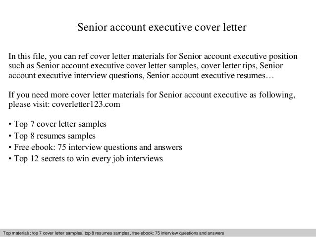 senior account executive cover letter