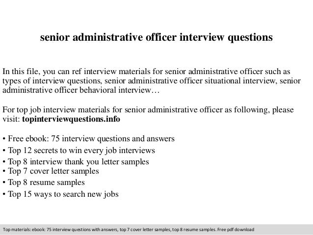administrative officer resumes