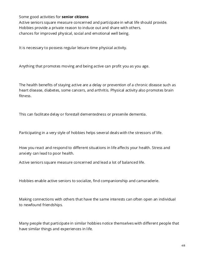 Printable Activities For Senior Citizens