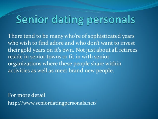 Senior personals free Senior personals free