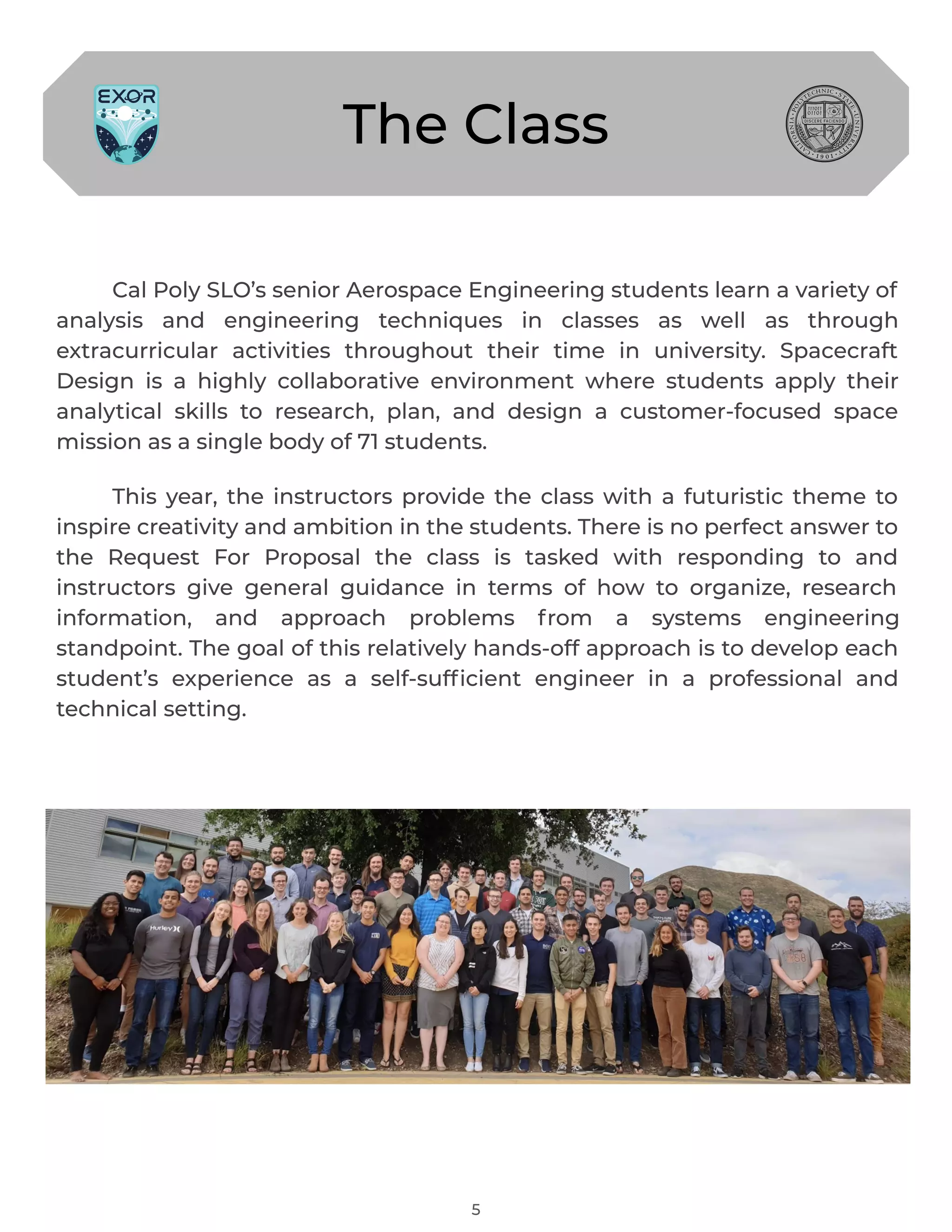 Cal Poly SLO 2019 Aerospace Senior Design Executive Summary PDF