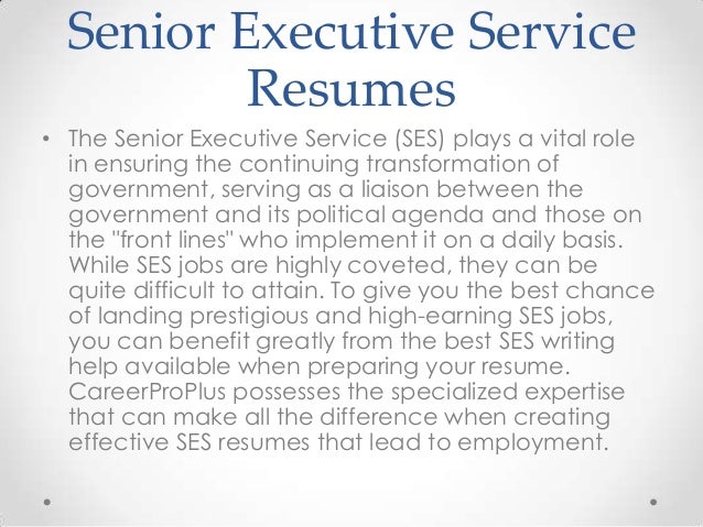 Senior Executive Service Resumes - Senior Executive Service Resumes 2 638