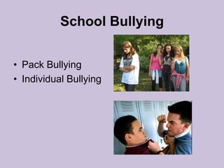School BullyingPack Bullying Individual Bullying