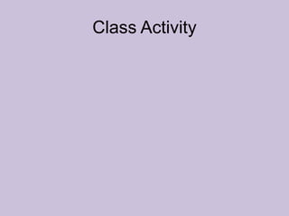 Class Activity 