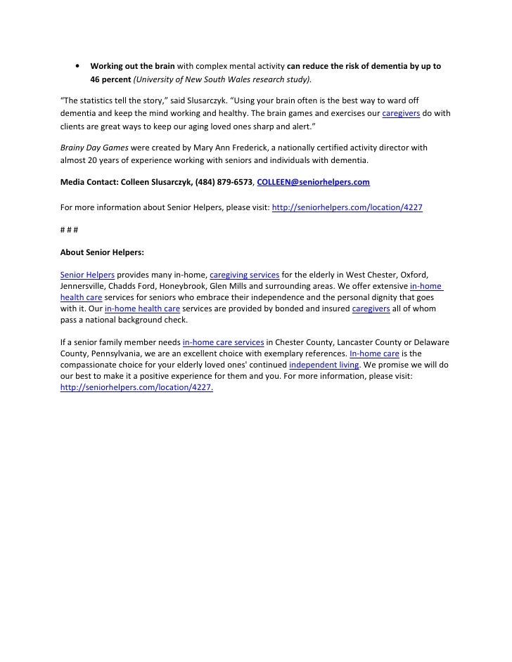 Senior helpers in home health care of chester county, pennsylvania, h…