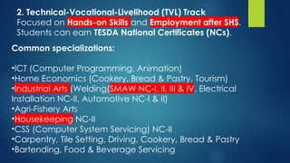 Comprehensive Overview of Senior High School Tracks and Work Ethics in ...
