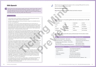 The Senior Literacy Handbook 81
80 Unit 1 Understanding and using different types of texts | Texts that Communicate and connect
18th Speech
Turning 18 isn’t just about getting together and sharing a slab of cider. Often, people
will make speeches about the 18-year-old. These speeches are usually a series of
anecdotes that allow everyone at the party to laugh at the person turning 18. But the
best 18th speeches also show the positive side of the person.
Example text to read
Good evening everyone and thanks for coming along to celebrate the day that most of us
thought would never happen: Norman Price has turned 18!
My name is Sarah, and I’ve been Norman’s friend for as long as I can remember and now,
of course, I am his girlfriend.
For those of you who have been residents of Pontypandy for years, Norman Price is a
familiar figure – he has tried to burn the town down on many occasions and is the cause of
most of the grey hairs on Fireman Sam’s head. It’s hard to understand how one boy could
have caused so much trouble in such a small town, but that’s Norman for you. When you’re
friends with Norman, life is never dull. There are a couple of stories I think really sum up
Norman’s nature – and almost all of them involve a fire.
One of the best stories about Norman was the time he thought he was a superhero called
Atomic Boy. For a couple of days, he genuinely believed he was invisible. He had this little
cloak that he wore, and Atomic Boy snuck around the streets of Pontypandy pretending no
one could see him. Of course, it couldn’t last. When Joe’s robot dog – remember that dog
everyone? – went crazy, Norman thought he could save the day. He announced that because
he was invisible, he’d confront the dog. Of course, it all went horribly wrong and ended in a
fireball. But the important thing to remember is that Norman genuinely believed he would
save the day. He really wanted to be brave. And that’s one of the things that makes him such
a great person.
Norman has not just believed that he could be a superhero. Once, when he was obsessed with
Harry Potter, he thought he could be a wizard AND a movie star. So, he got me, my twin
brother James and Mandy to help him create this amazing movie. Now, this time his magic
didn’t cause a fire – or much of one (laughs) – but he DID get stuck on the zip-line for his
final stunt. There he was, hanging on a zip line like a pair of undies, yelling and screaming.
It was hilarious. Once again, Fireman Sam and his crew had to come in and save the day.
But even though all of the adults were really annoyed, we kids had a fantastic day, all
because of Norman’s great imagination.
But I think my favourite Norman misadventure was the time he set fire to his own house.
His poor mother, Dilys, had to evacuate her shop and home, closing the business for the
day. All of this because Norman was worried that his pet lamb, Woolly, would get too cold.
Norman had found an old, faulty electric blanket and set it up on the floor for Woolly to
enjoy before – you guessed it – it caught fire. Woolly was lucky he didn’t end up as roast
lamb!! Once again, Norman had created a disaster, but, once again, it was because of a
great quality – his kindness and thoughtfulness.
And I think that’s what we’re all here to celebrate today – not all of the times that Norman
has nearly burned our town down, but his wonderful character. Norman is brave,
imaginative, thoughtful and kind. And that’s why I love him. But let’s all make sure he
doesn’t light his own birthday candles!
Now it’s your turn to pretend you’re going to write an amazing 18th speech for your best
mate or a fictional character from a show.
Here are a few steps to follow:
Step 1: Brainstorm three funny stories about your friend or character:
1.
2.
3.
Step 2: Think of one or two positive qualities that each story demonstrates. Use the table
below to help you:
thoughtful kind imaginative creative
funny caring curious interested
fair responsible well-mannered courageous
inclusive sympathetic loyal open-minded
selfless determined ambitious hard-working
Step 3: Write a draft of each of the stories you brainstormed. Use the sentence starters
below to help you out.
Introduce positive qualities of person with … Start a story with …
When you’re friends with …, life is never …
Anyone who knows … knows that they are …
For those of you who’ve known … for any time,
you’ll know that …
There are a few stories I’d like to tell that sum up …
One of my favourite stories …
I think that one event that sums up …
I clearly remember …
Who could ever forget …
One of the best stories …
Provide details with … Reflect on positive qualities with …
… this was because …
… all due to the fact …
… since …
… which was caused by …
… which led to …
… even though this happened …
… while it was a disaster …
… still, it showed …
… but after all, we could see …
… in the end, it demonstrated …
All of these stories show that …
And that’s what we’re here to celebrate – that …
T
i
c
k
i
n
g
M
i
n
d
P
r
e
v
i
e
w
 