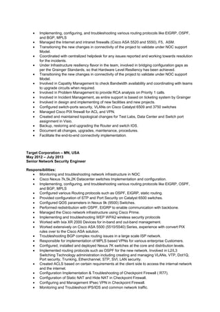 Senior network security engineer | DOC