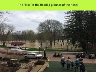 I
The “lake” is the flooded grounds of the Hotel
 