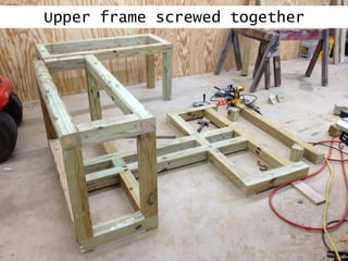 Upper frame screwed together
 