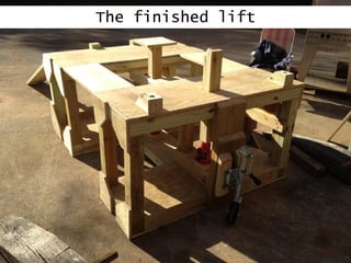 The finished lift
 