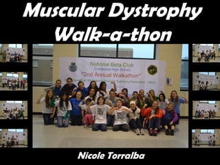 Muscular Dystrophy
  Walk-a-thon




     Nicole Torralba
 