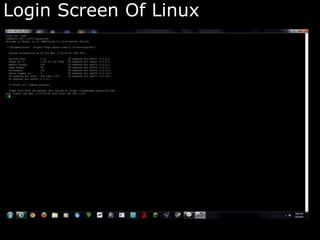 Login Screen Of Linux
 