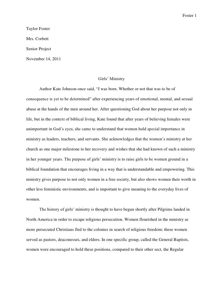 Senior project research paper outline picture