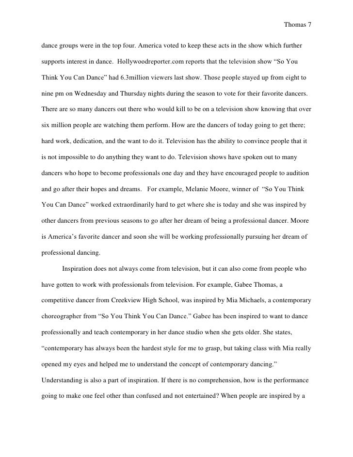 Example of research paper about television