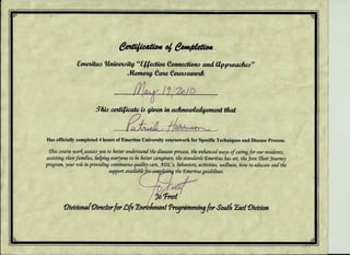 Senior Communication Certificate