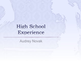High School Experience Audrey Novak 