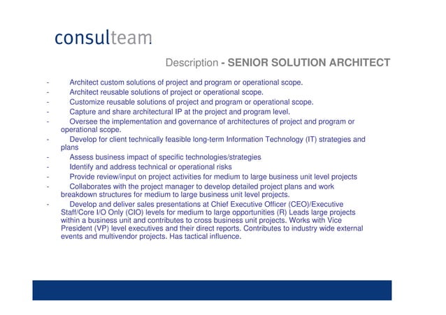 Senior Solution Architect | PPT