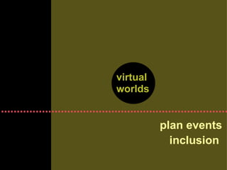 virtual worlds plan events inclusion 