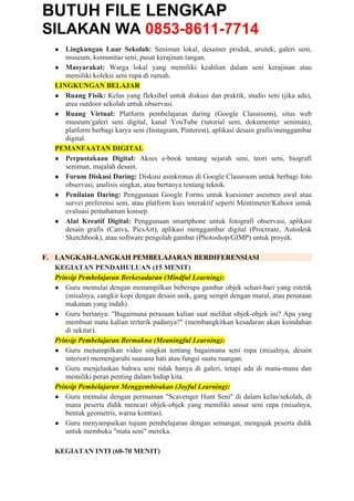 Modul Ajar Pembelajaran Mendalam Senbud Seni Rupa Kelas XII Terbaru ...