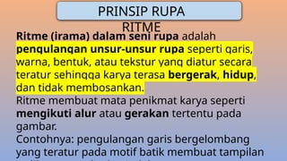 Unsur Rupa Movement prinsip rupa ritme, prinsip seni rupa pada materi seni rupa kelas 5 .pptx