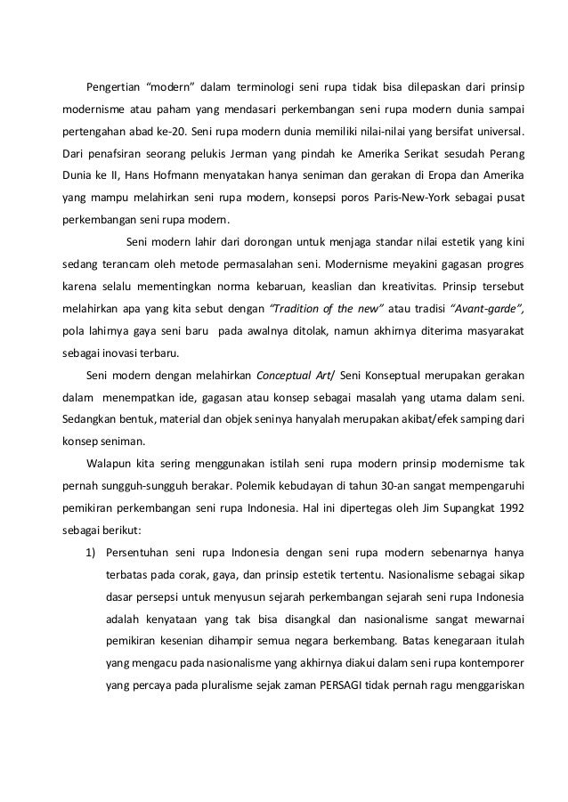 Seni Rupa Moden Kontemporer Indonesia