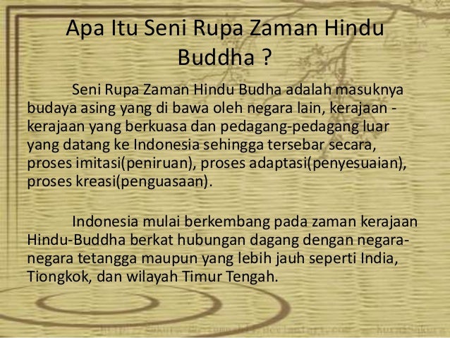Seni Rupa Zaman Hindu Buddha