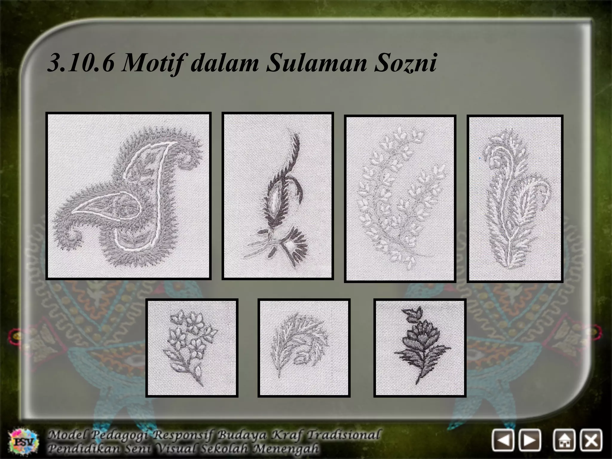 3.10.6 Motif dalam Sulaman Sozni 
 