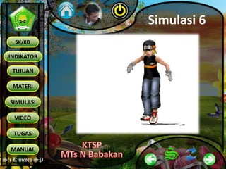 Sri Kuncoro SP
INDIKATOR
TUJUAN
MATERI
SK/KD
SIMULASI
VIDEO
TUGAS
MANUAL
Sri Kuncoro SP
Simulasi 6
 