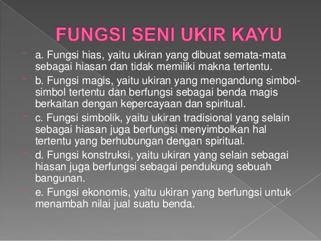 Seni ukiran kayu Seni ukiran kayu
