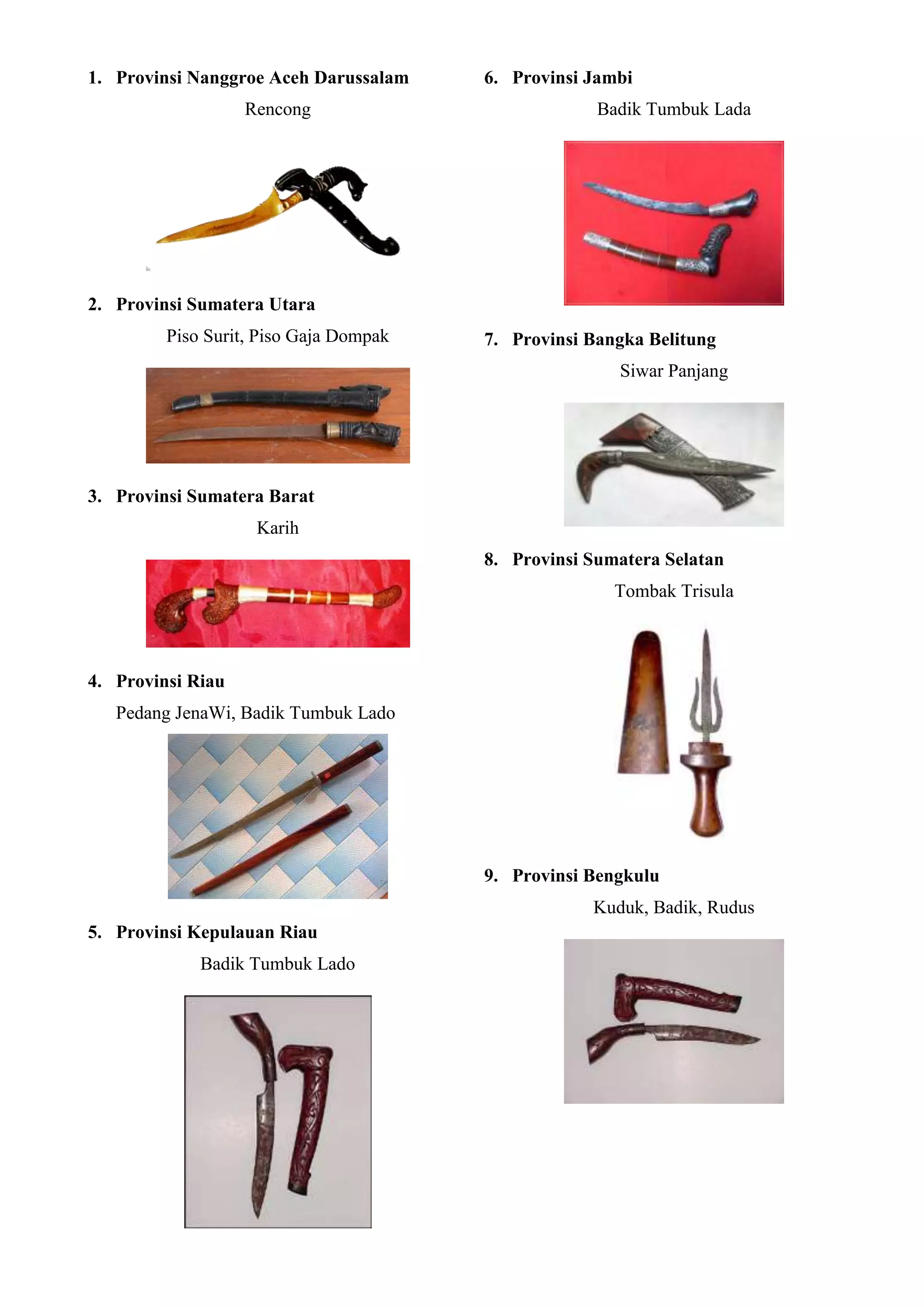 Senjata Tradisional 37 Provinsi - Gambar.docx