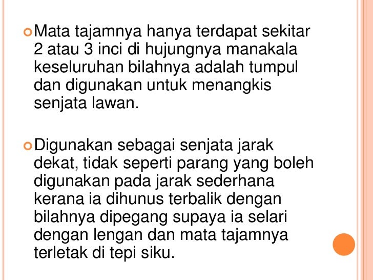 Senjata tradisional masyarakat melayu